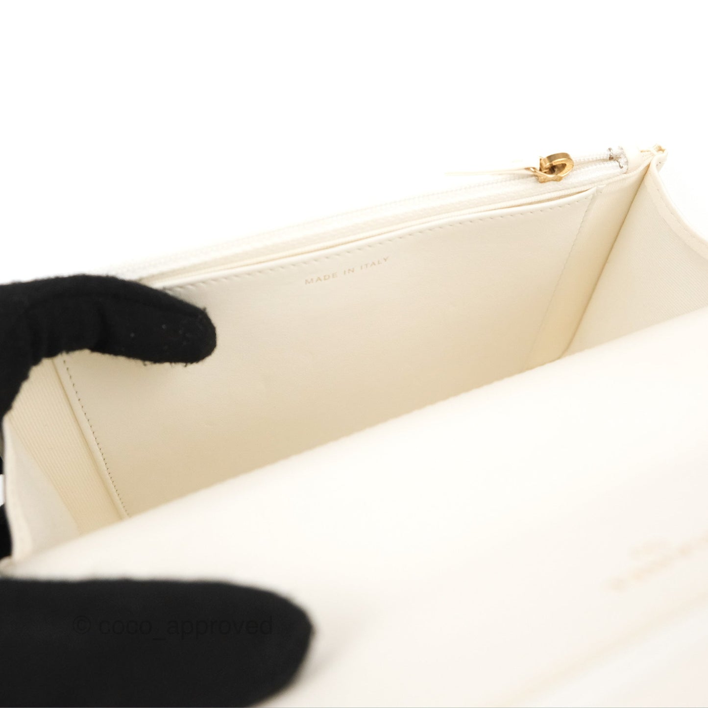 Chanel 19 Wallet on Chain WOC White Mixed Hardware