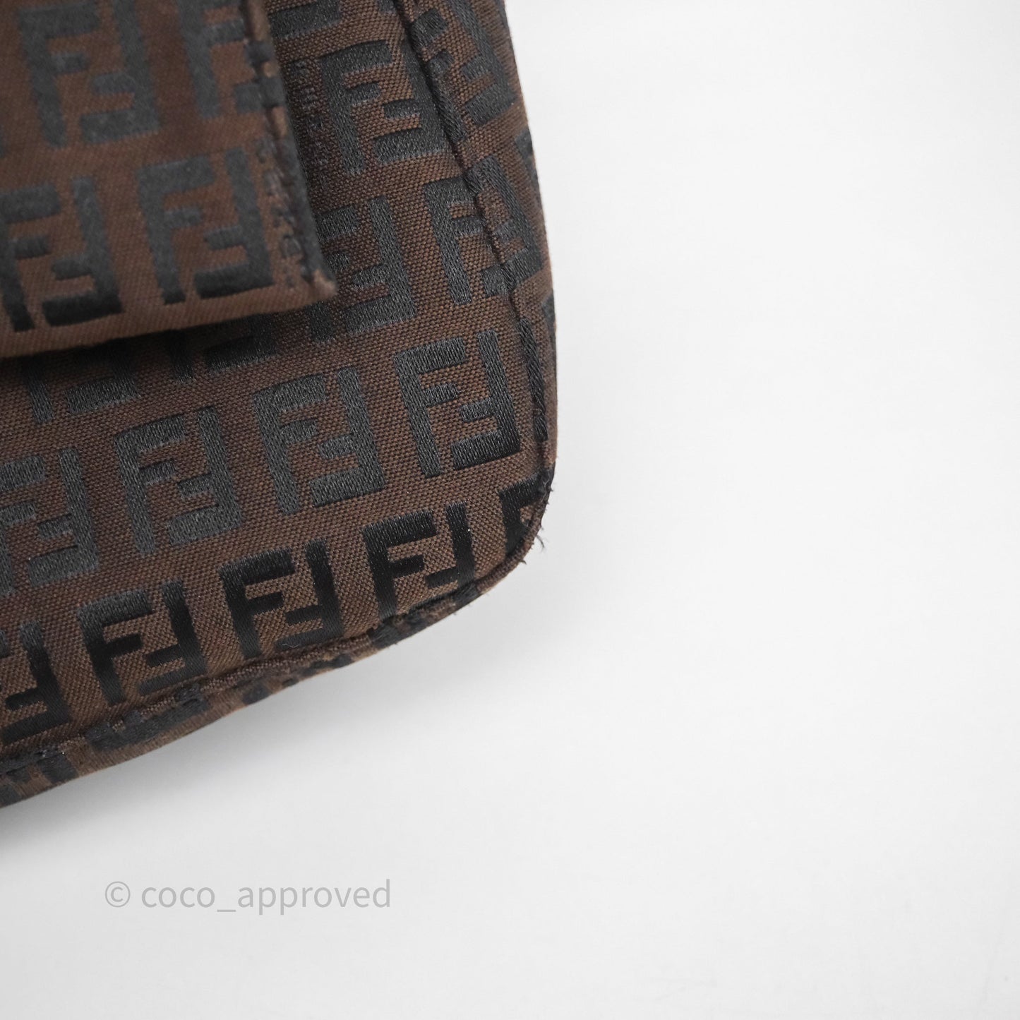 Fendi Vintage Mamma Baguette Bag Zucchino Dark Brown/ Black