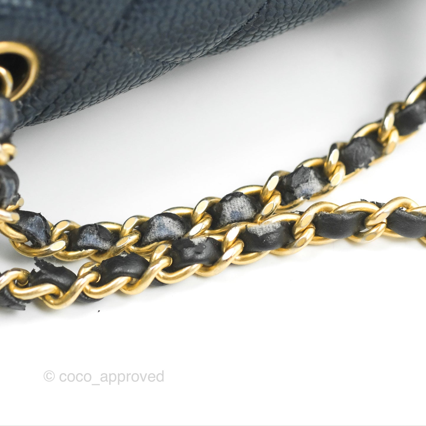 Chanel Quilted Small CC Filigree Flap Navy Black Caviar