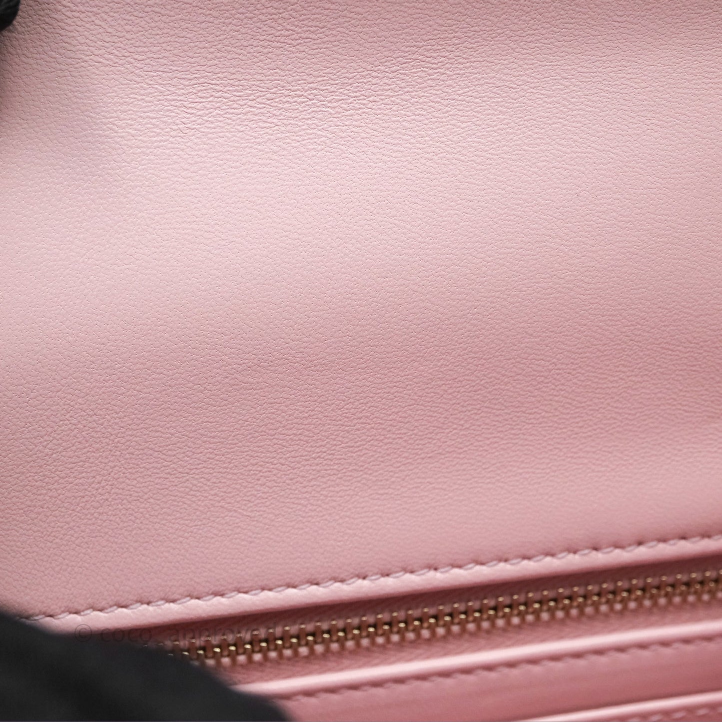 Chanel Pearl Crush Mini Square Quilted Dusty Pink Lambskin Aged Gold Hardware