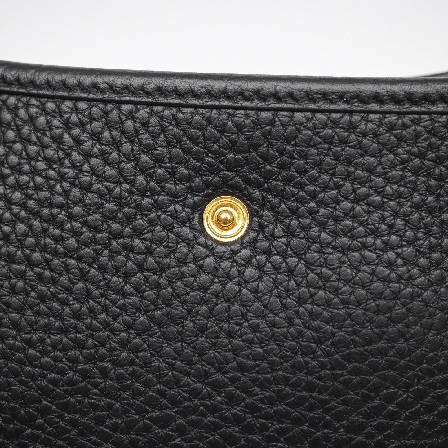 Hermès Mini Evelyne 16 Black Noir 89 Clemence Gold Hardware