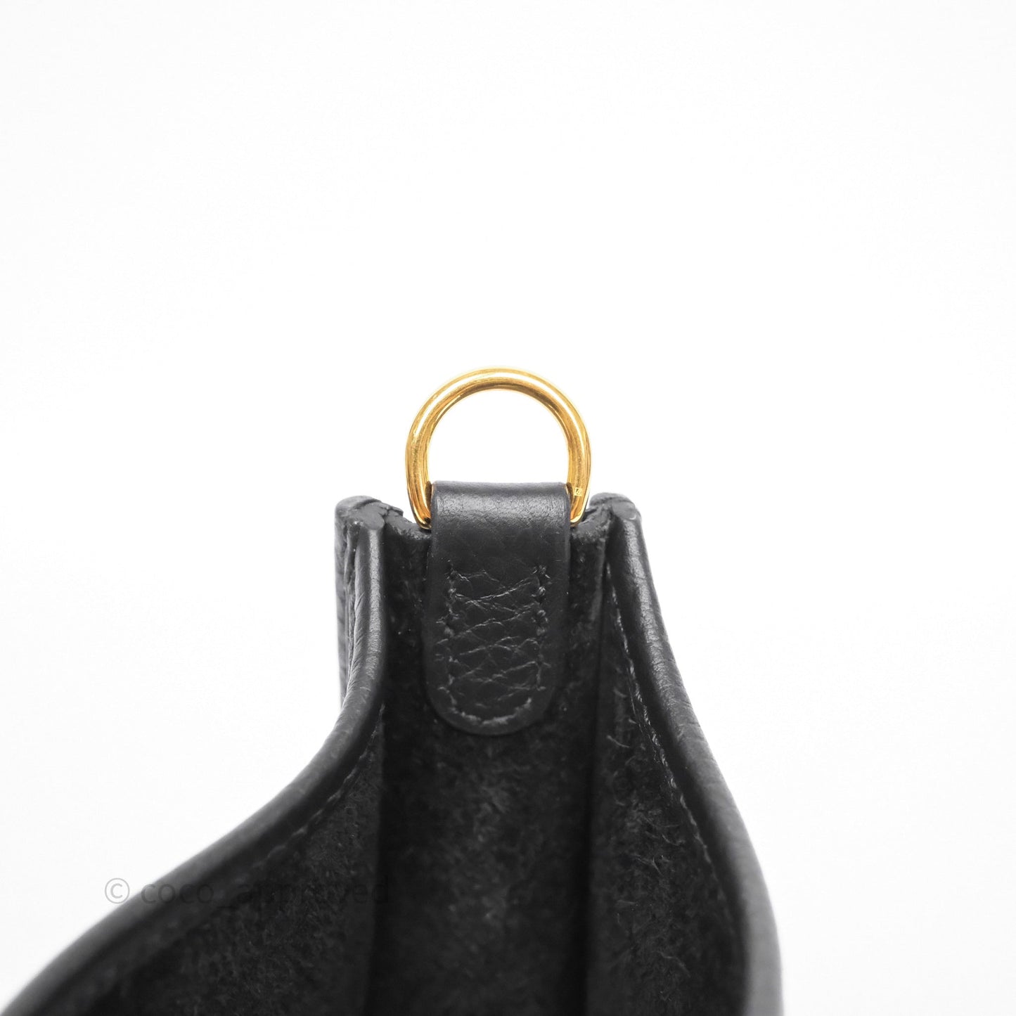 Hermès Mini Evelyne 16 Black Noir 89 Clemence Gold Hardware