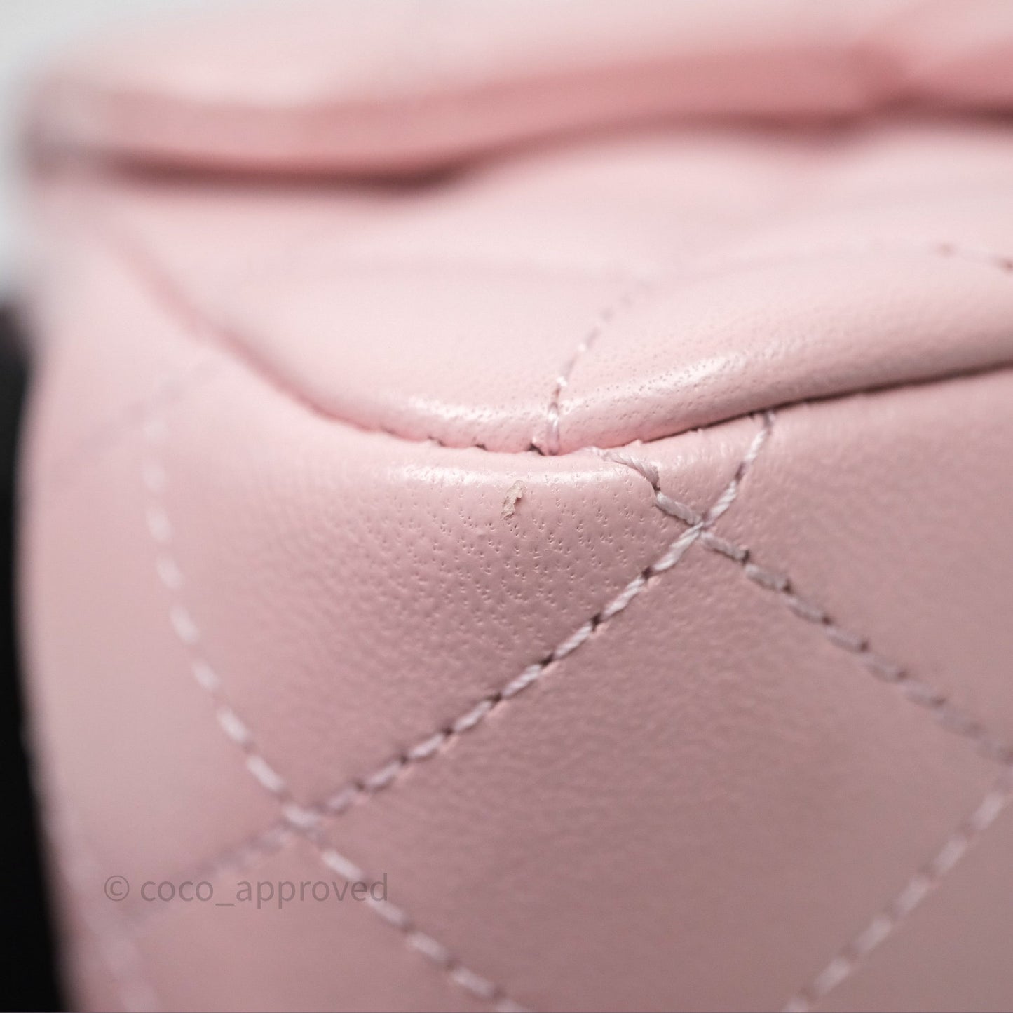 Chanel Pearl Crush Mini Square Quilted Dusty Pink Lambskin Aged Gold Hardware