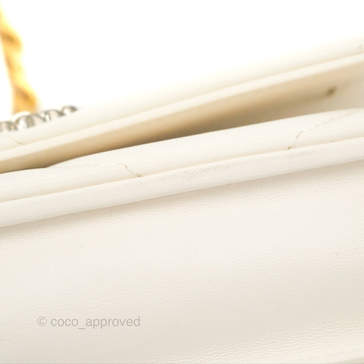 Chanel 19 Wallet on Chain WOC White Mixed Hardware