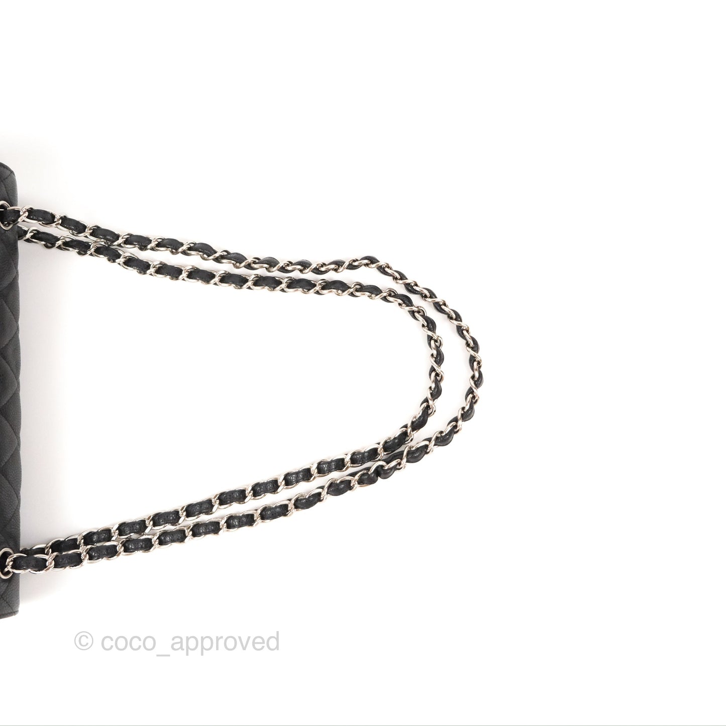 Chanel Jumbo Double Flap Black Caviar Silver Hardware⁣⁣