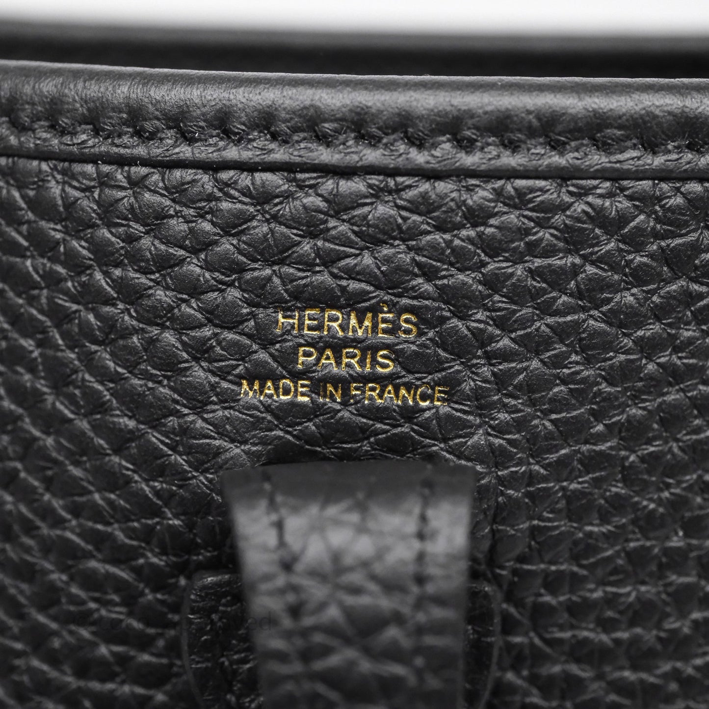 Hermès Mini Evelyne 16 Black Noir 89 Clemence Gold Hardware