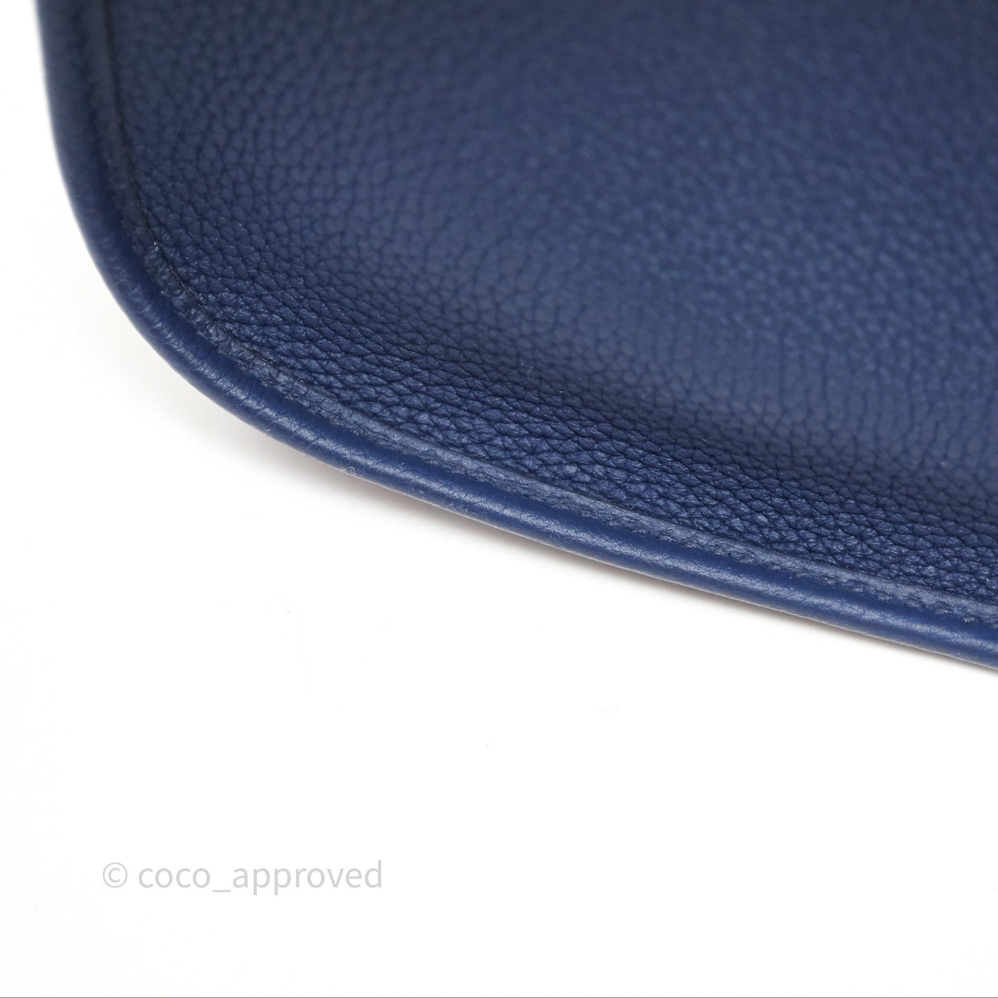 Hermès Mini Evelyne 16 Bleu Saphir 73 Taurillon Maurice Palladium Hardware