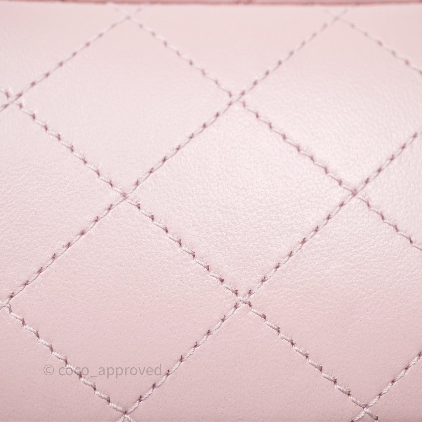 Chanel Pearl Crush Mini Square Quilted Dusty Pink Lambskin Aged Gold Hardware