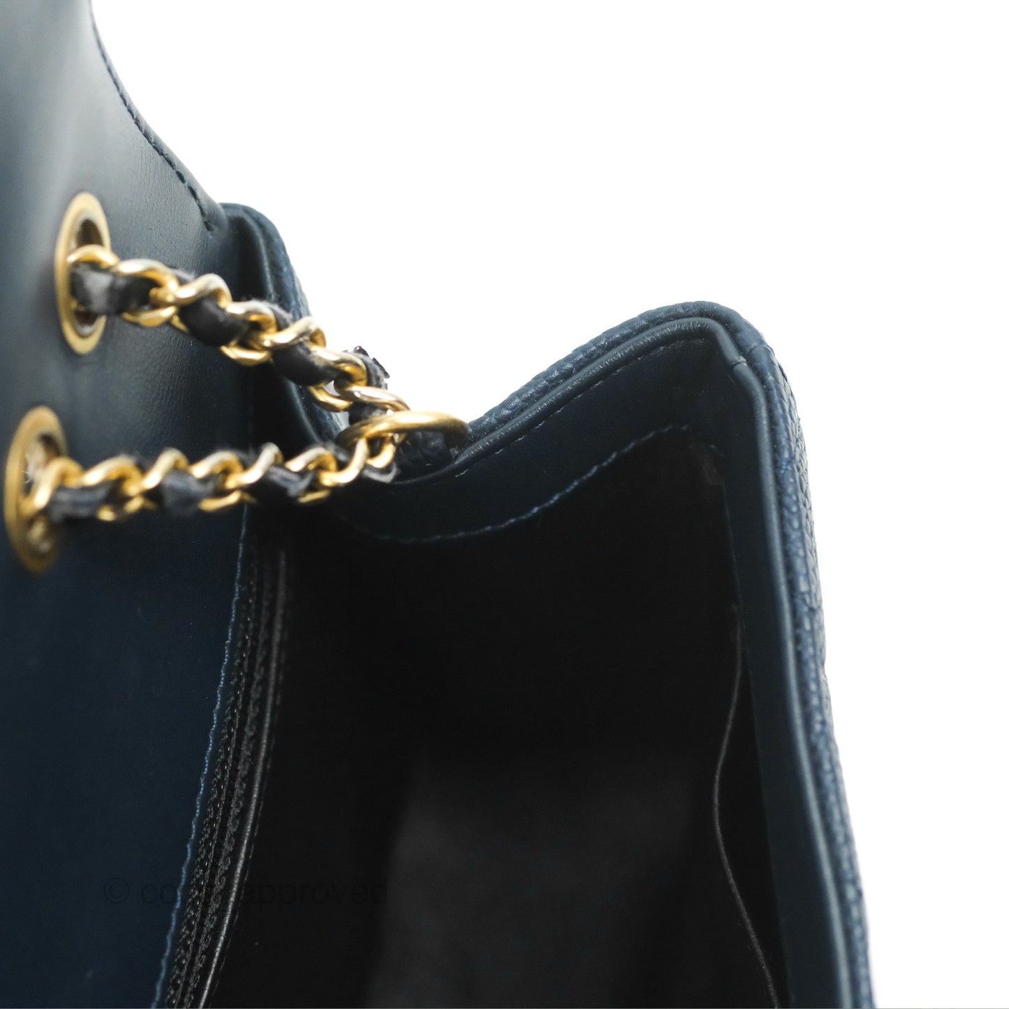 Chanel Quilted Small CC Filigree Flap Navy Black Caviar