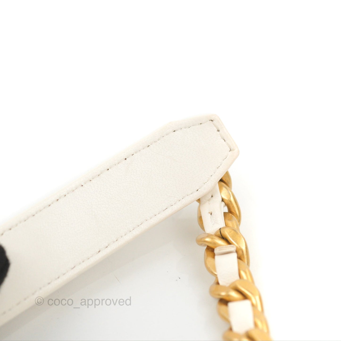 Chanel 19 Wallet on Chain WOC White Mixed Hardware