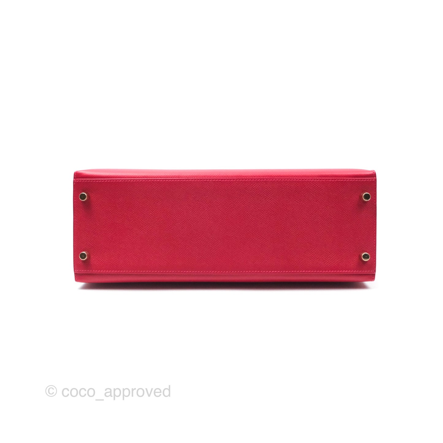 Hermès Kelly 32 Sellier Rouge Casaque Q5 Epsom Gold Hardware