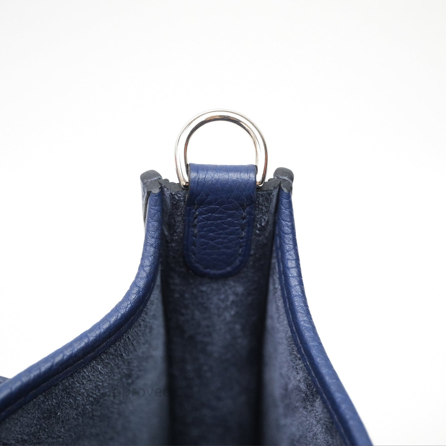 Hermès Mini Evelyne 16 Bleu Saphir 73 Taurillon Maurice Palladium Hardware