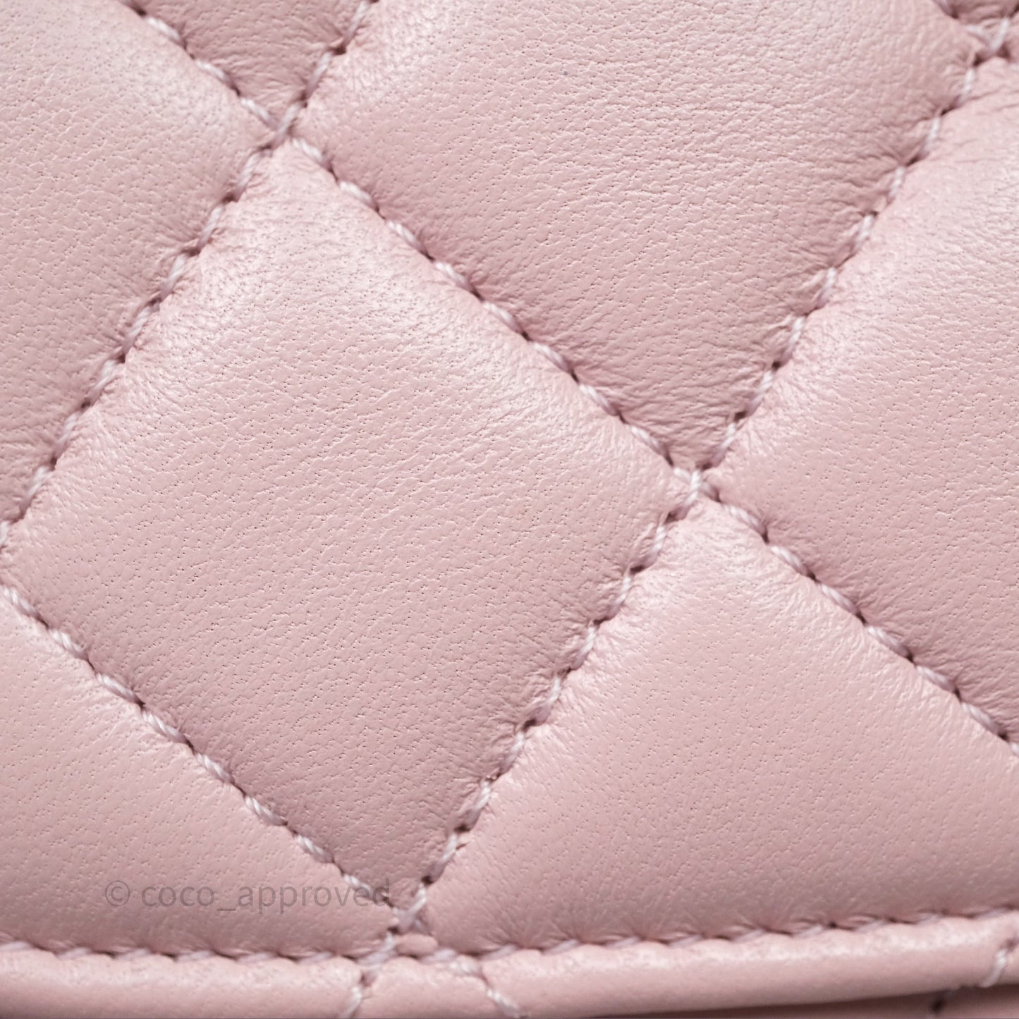 Chanel Pearl Crush Mini Square Quilted Dusty Pink Lambskin Aged Gold Hardware