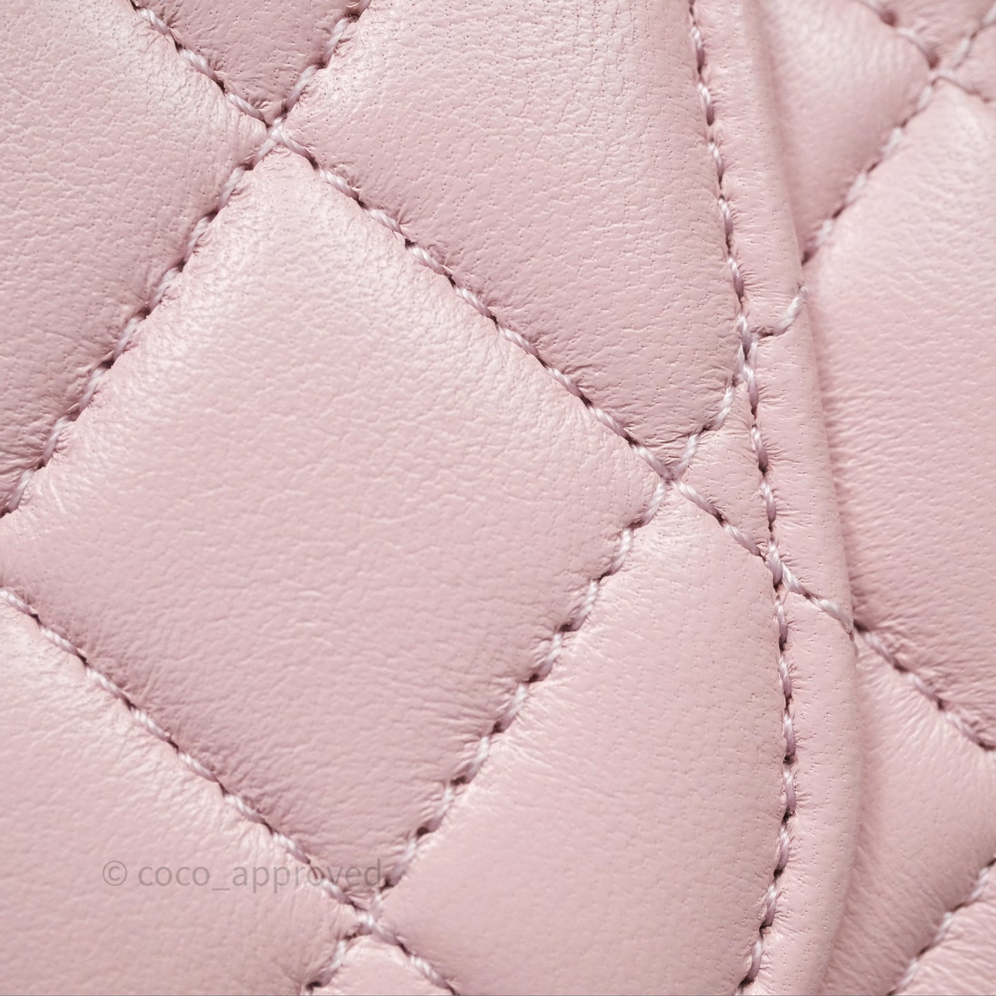 Chanel Pearl Crush Mini Square Quilted Dusty Pink Lambskin Aged Gold Hardware