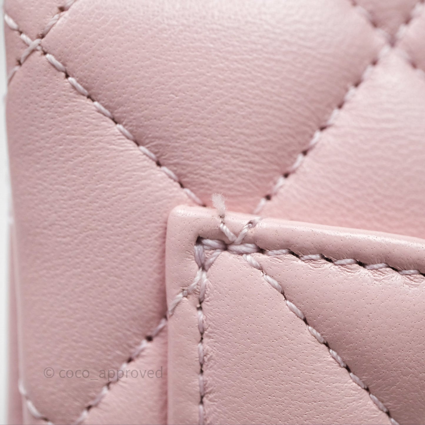 Chanel Pearl Crush Mini Square Quilted Dusty Pink Lambskin Aged Gold Hardware