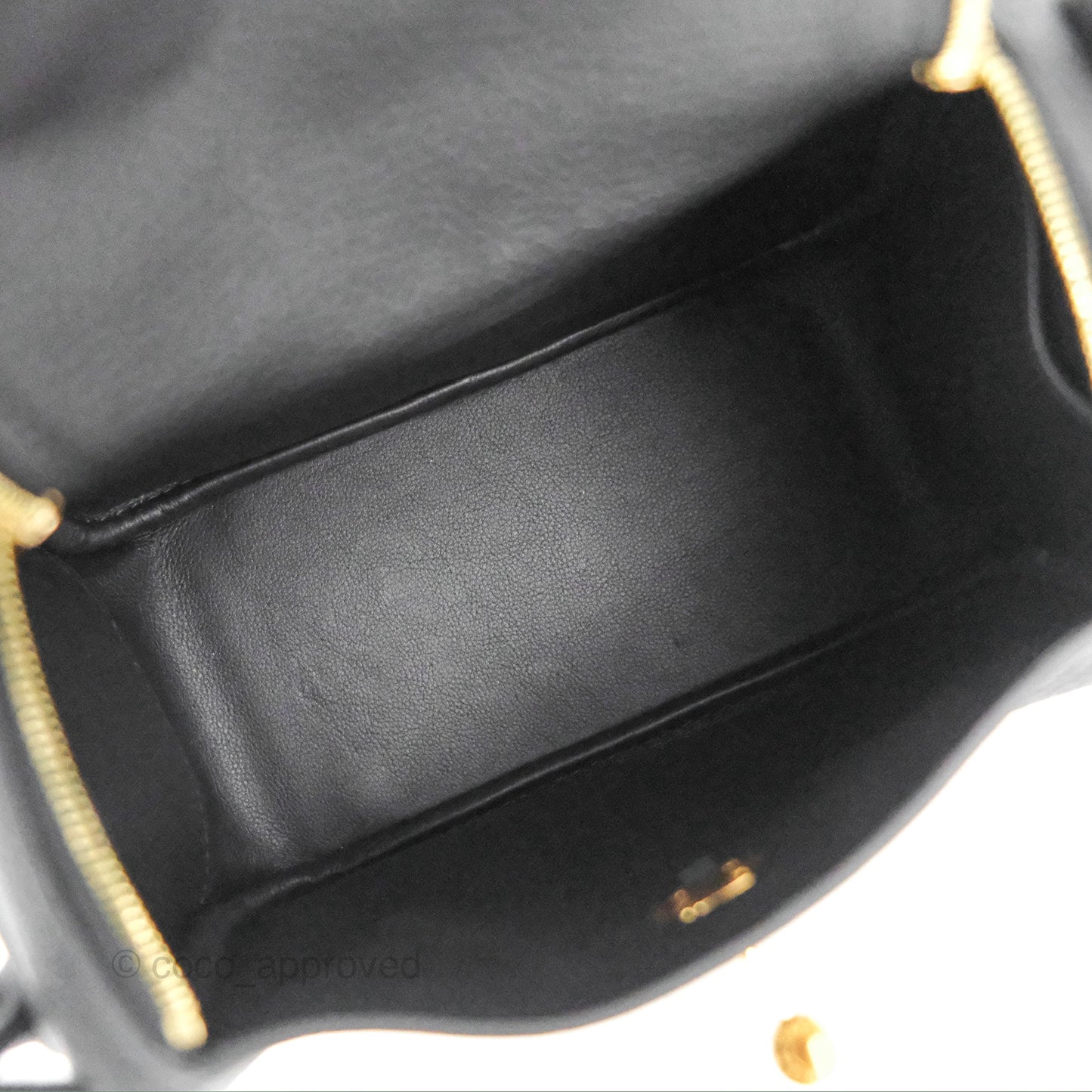 Hermès Mini Lindy 20 Black Clemence Gold Hardware