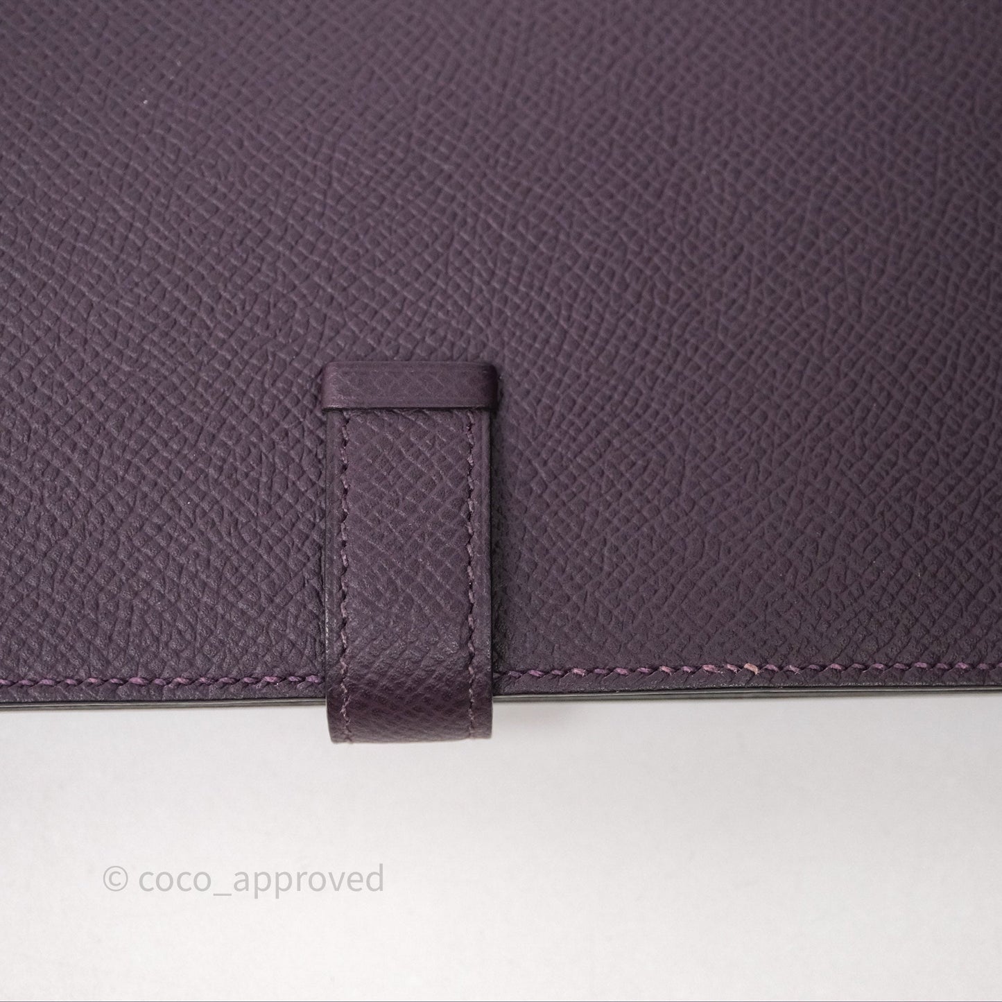 Hermès Bearn Soufflet Wallet Raisin 59 Epsom Gold Hardware