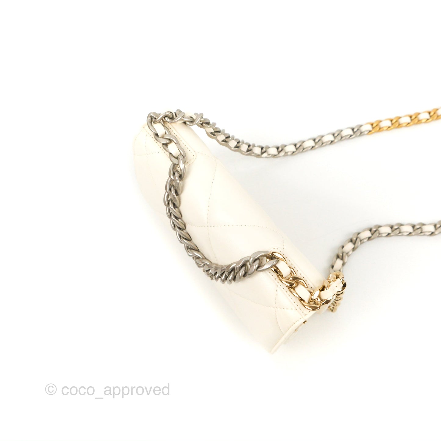 Chanel 19 Wallet on Chain WOC White Mixed Hardware