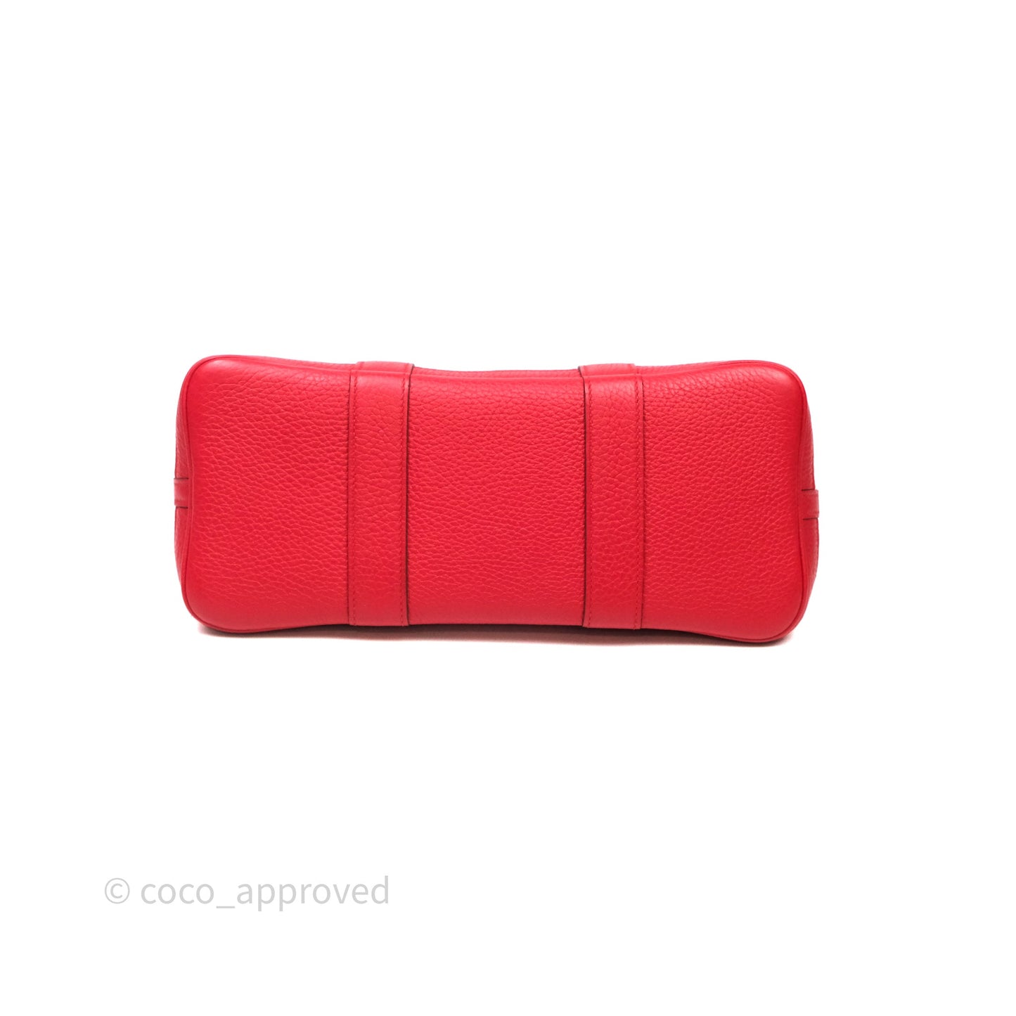 Hermès Garden Party 30 Canvas Rouge Grenade Palladium Hardware