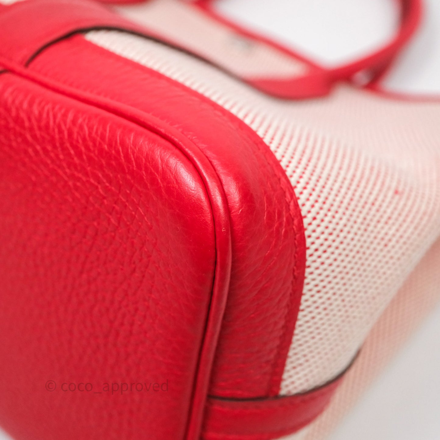 Hermès Garden Party 30 Canvas Rouge Grenade Palladium Hardware