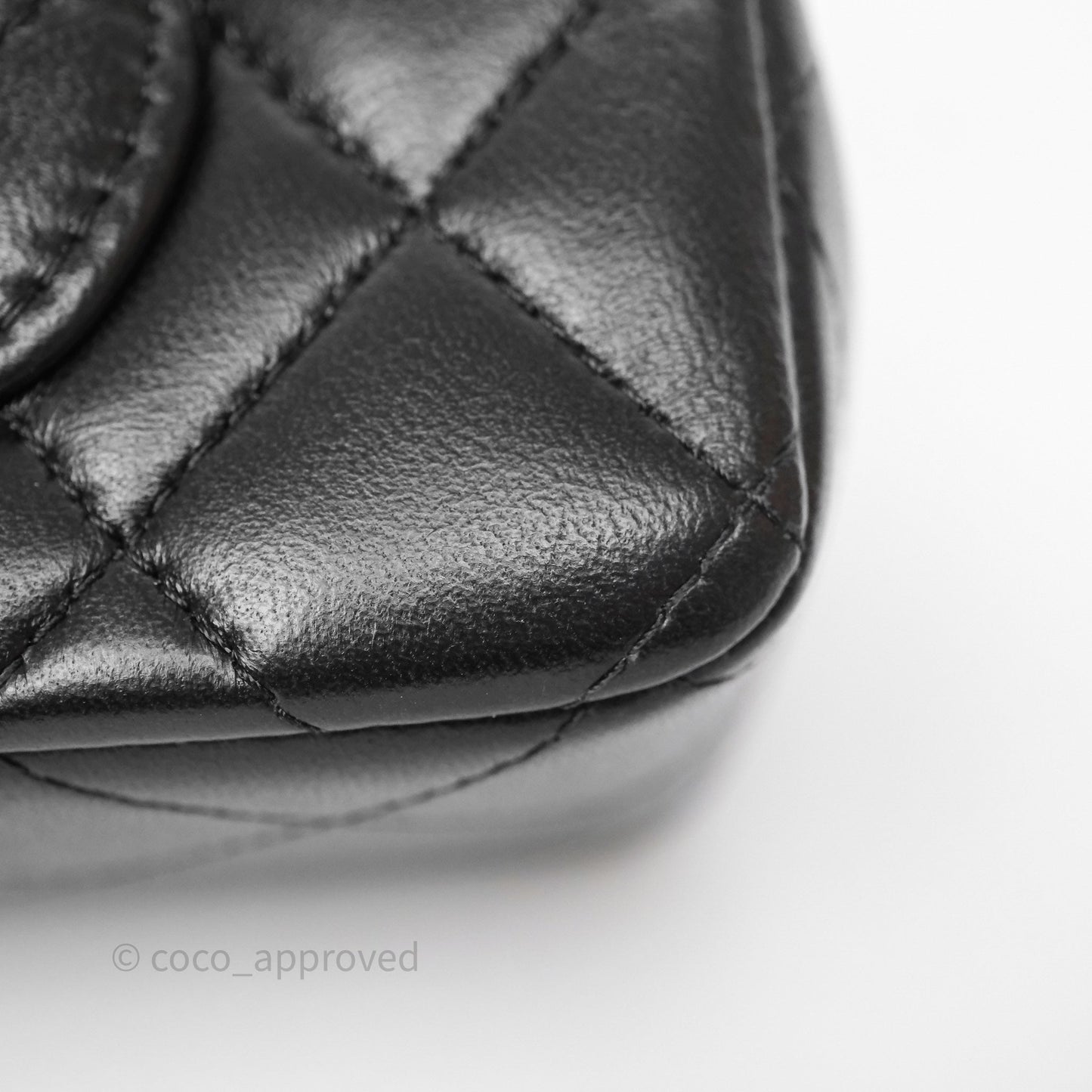 Chanel Top Handle Mini Rectangular Flap Black Lambskin Gold Hardware