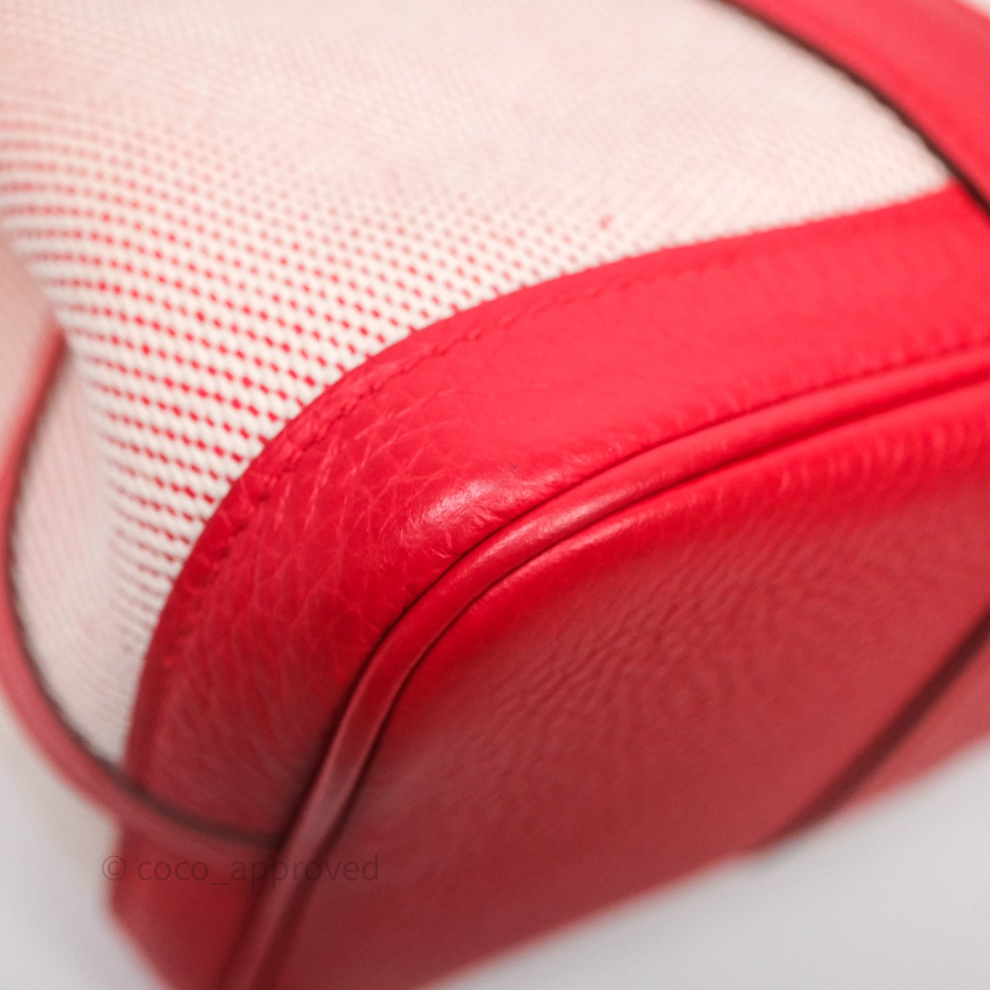 Hermès Garden Party 30 Canvas Rouge Grenade Palladium Hardware