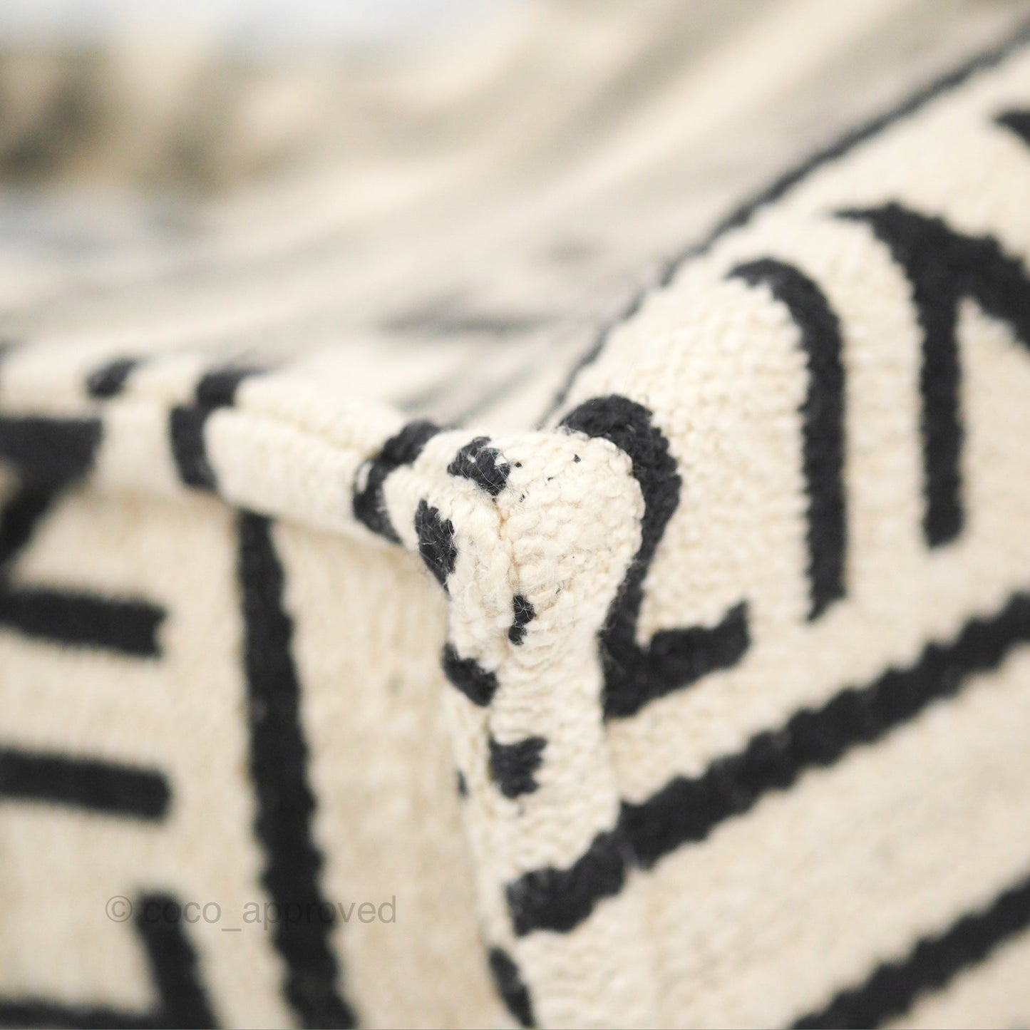 Celine Small Cabas Thais Textile with Celine All-Over White