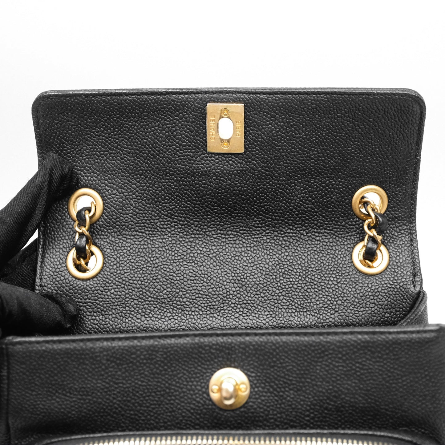 Chanel Chic Trip Flap Bag Black Caviar Gold Hardware