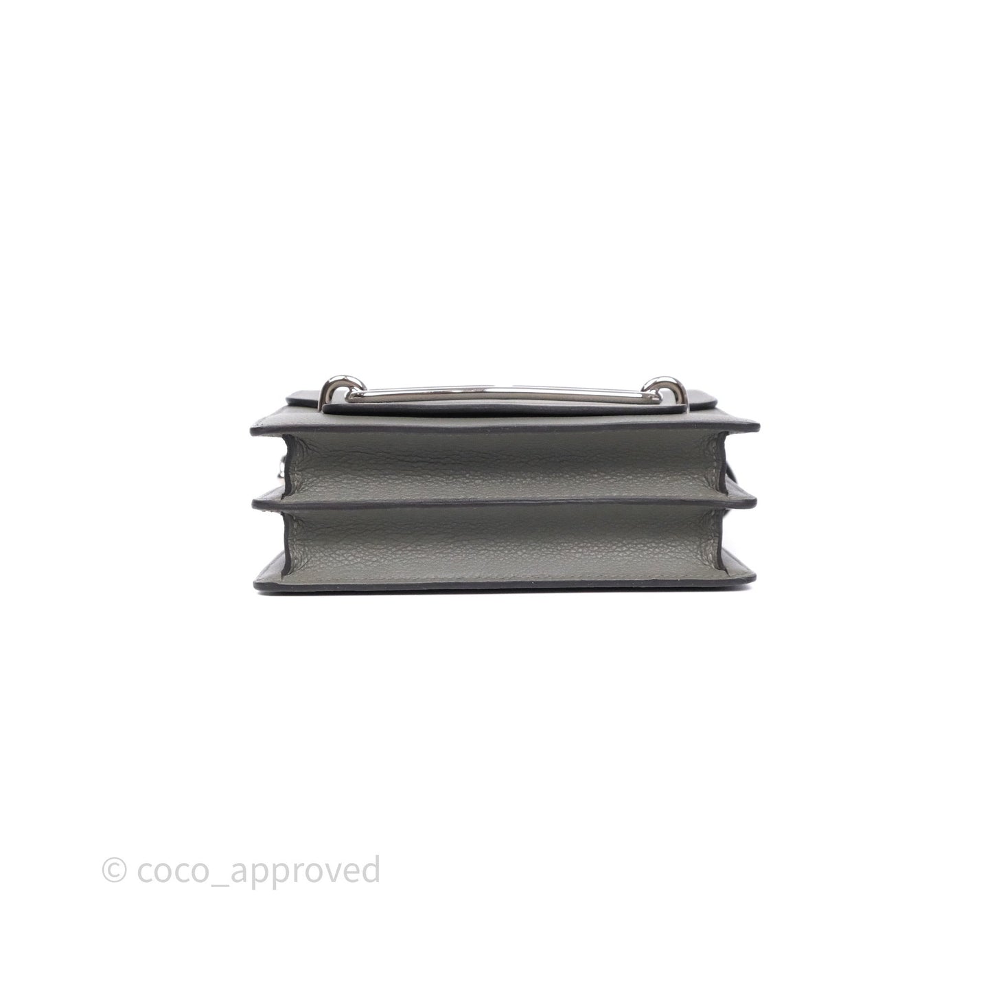 Hermès Roulis Mini 18 Gris Meyer 0L Evercolor Palladium Hardware