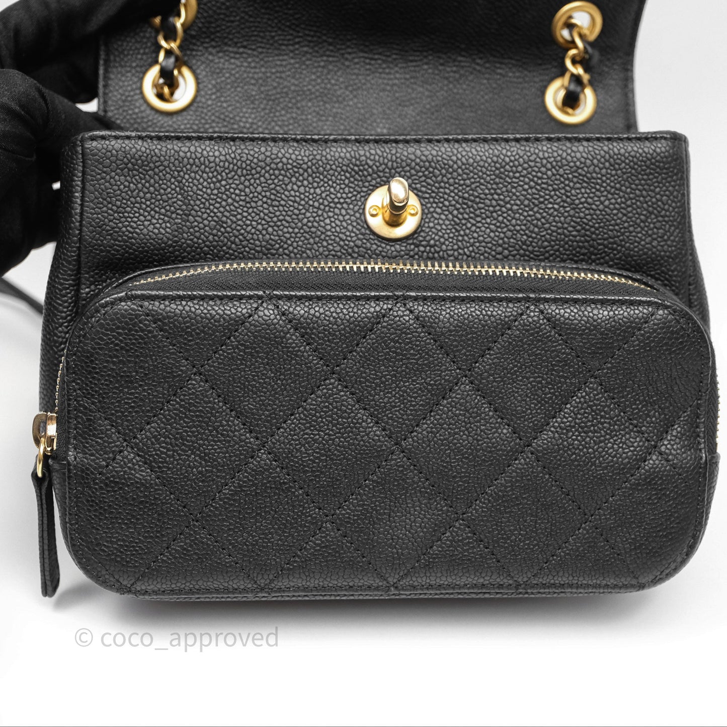 Chanel Chic Trip Flap Bag Black Caviar Gold Hardware