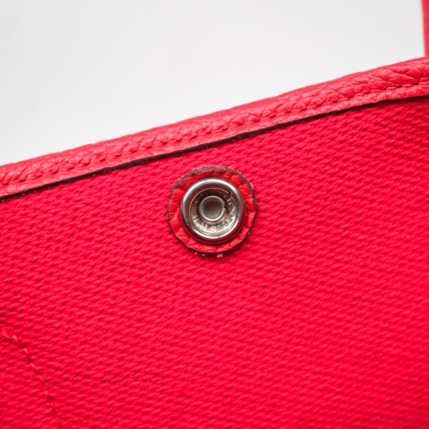 Hermès Garden Party 30 Canvas Rouge Grenade Palladium Hardware
