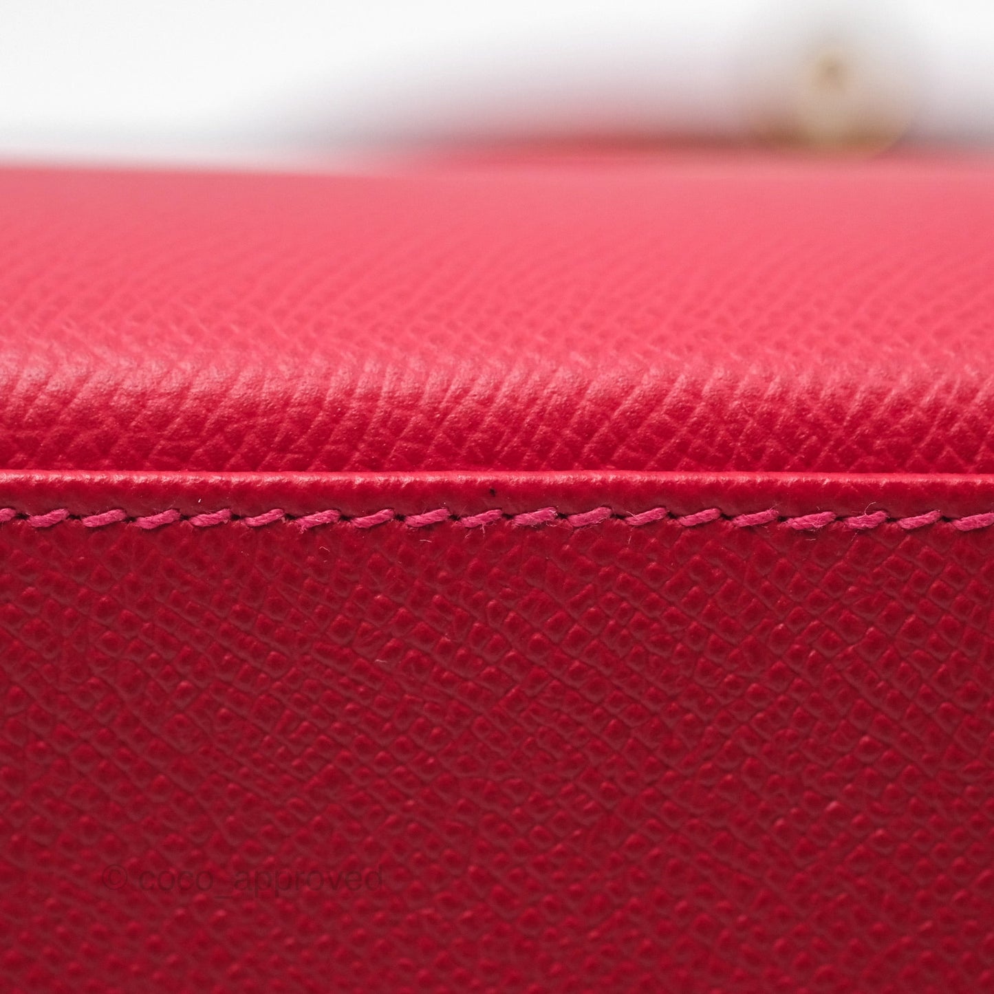Hermès Kelly 32 Sellier Rouge Casaque Q5 Epsom Gold Hardware