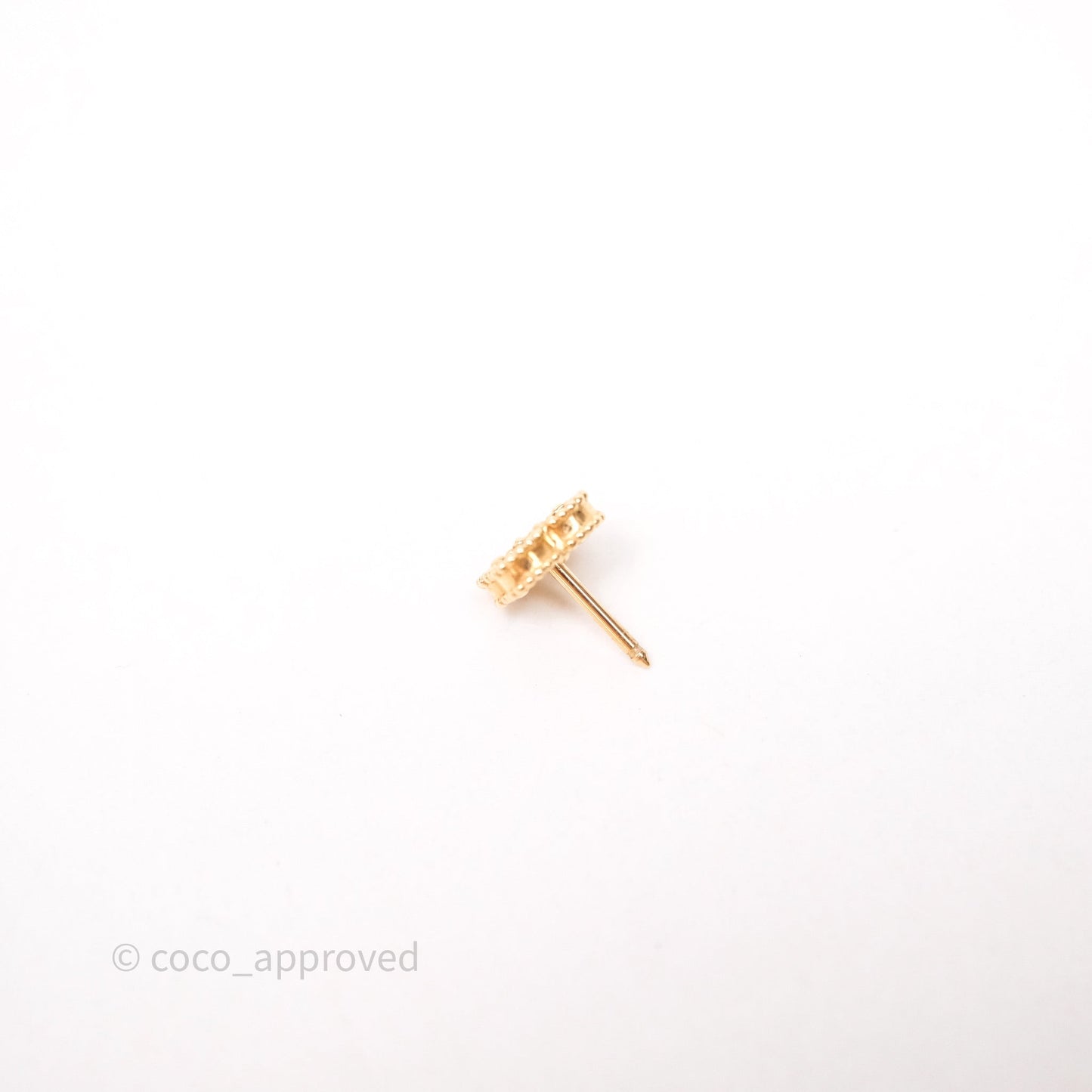 Van Cleef & Arpels Sweet Alhambra Earstuds Earrings Pendant Onyx Yellow Gold