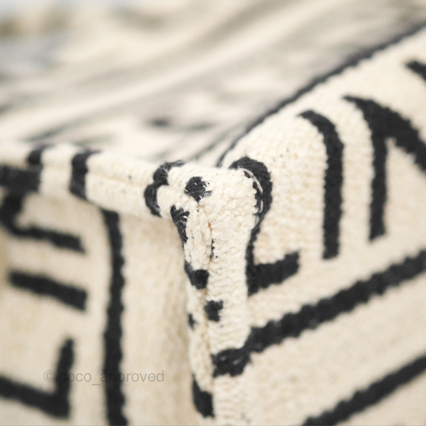 Celine Small Cabas Thais Textile with Celine All-Over White