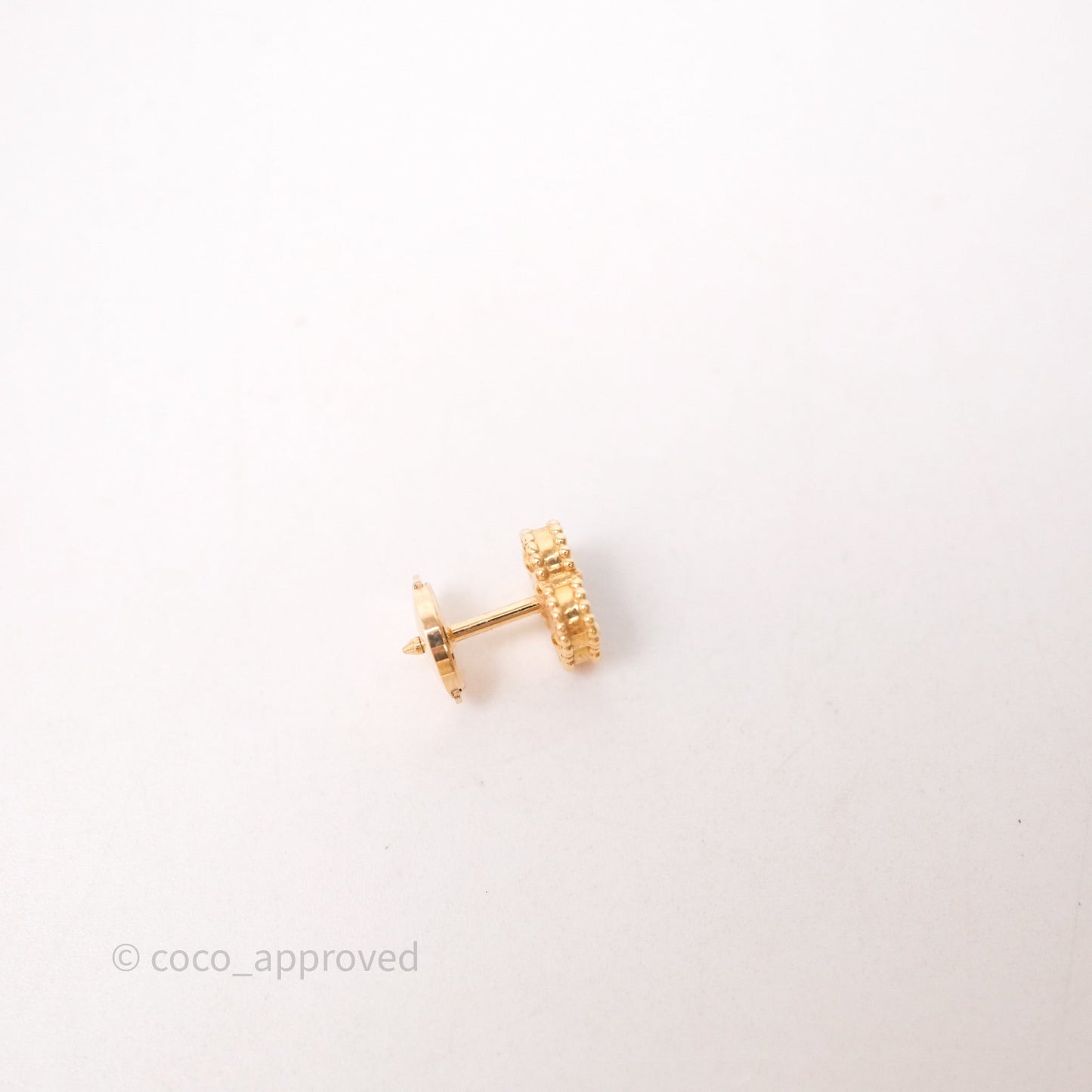 Van Cleef & Arpels Sweet Alhambra Earstuds Earrings Pendant Onyx Yellow Gold