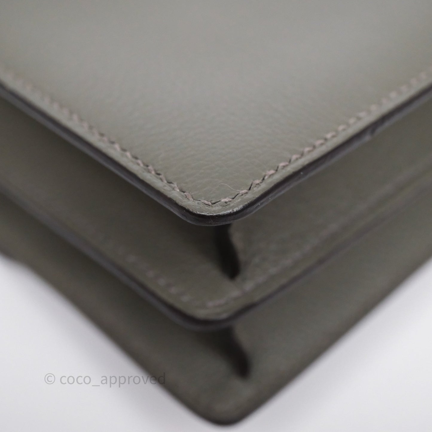 Hermès Roulis Mini 18 Gris Meyer 0L Evercolor Palladium Hardware