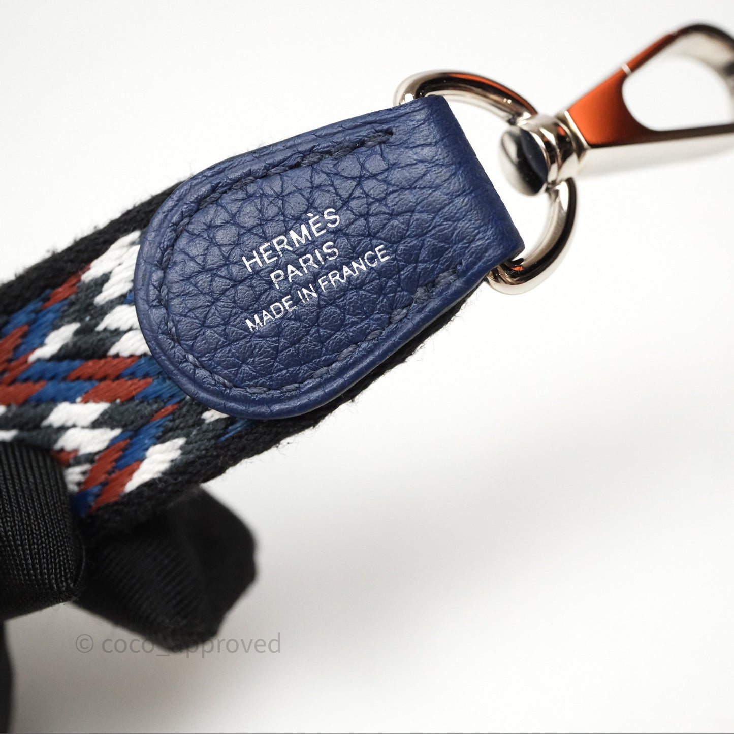 Hermès Mini Evelyne 16 Bleu Saphir 73 Taurillon Maurice Palladium Hardware
