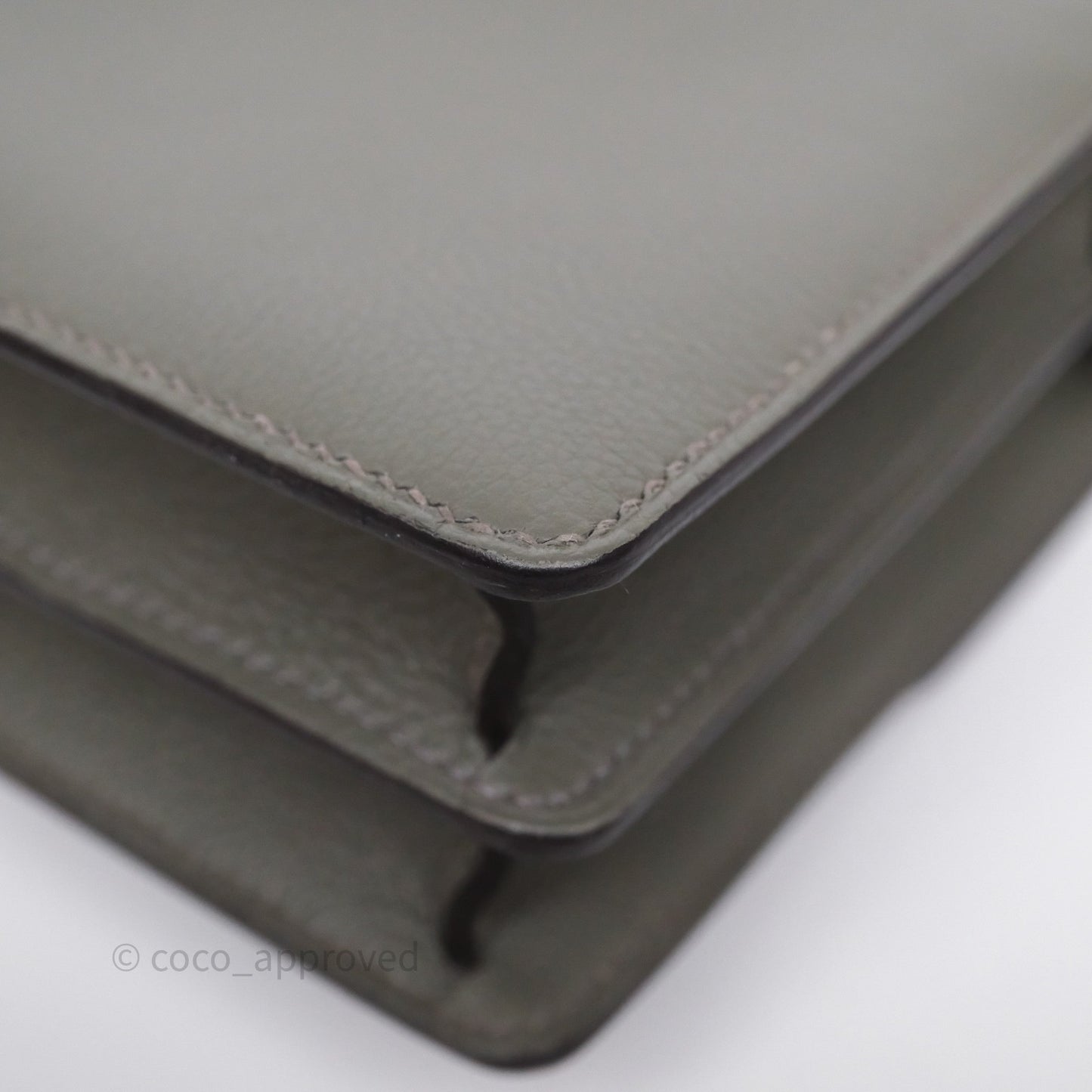 Hermès Roulis Mini 18 Gris Meyer 0L Evercolor Palladium Hardware
