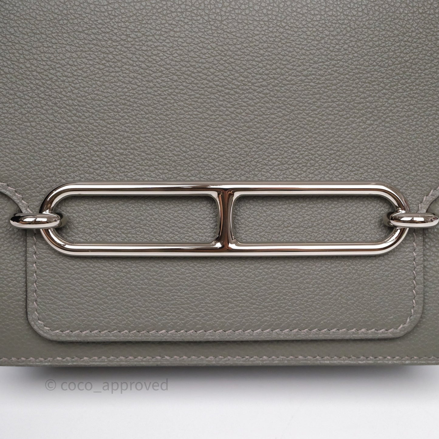 Hermès Roulis Mini 18 Gris Meyer 0L Evercolor Palladium Hardware