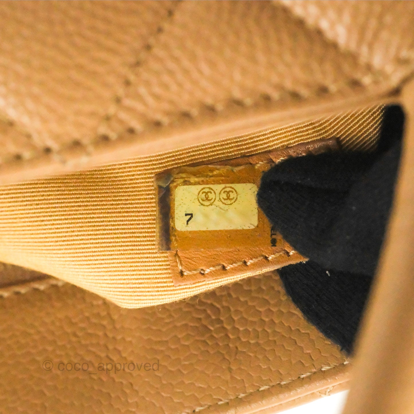 Chanel Vintage Medallion CC Beige Caviar Tote Bag Gold Hardware