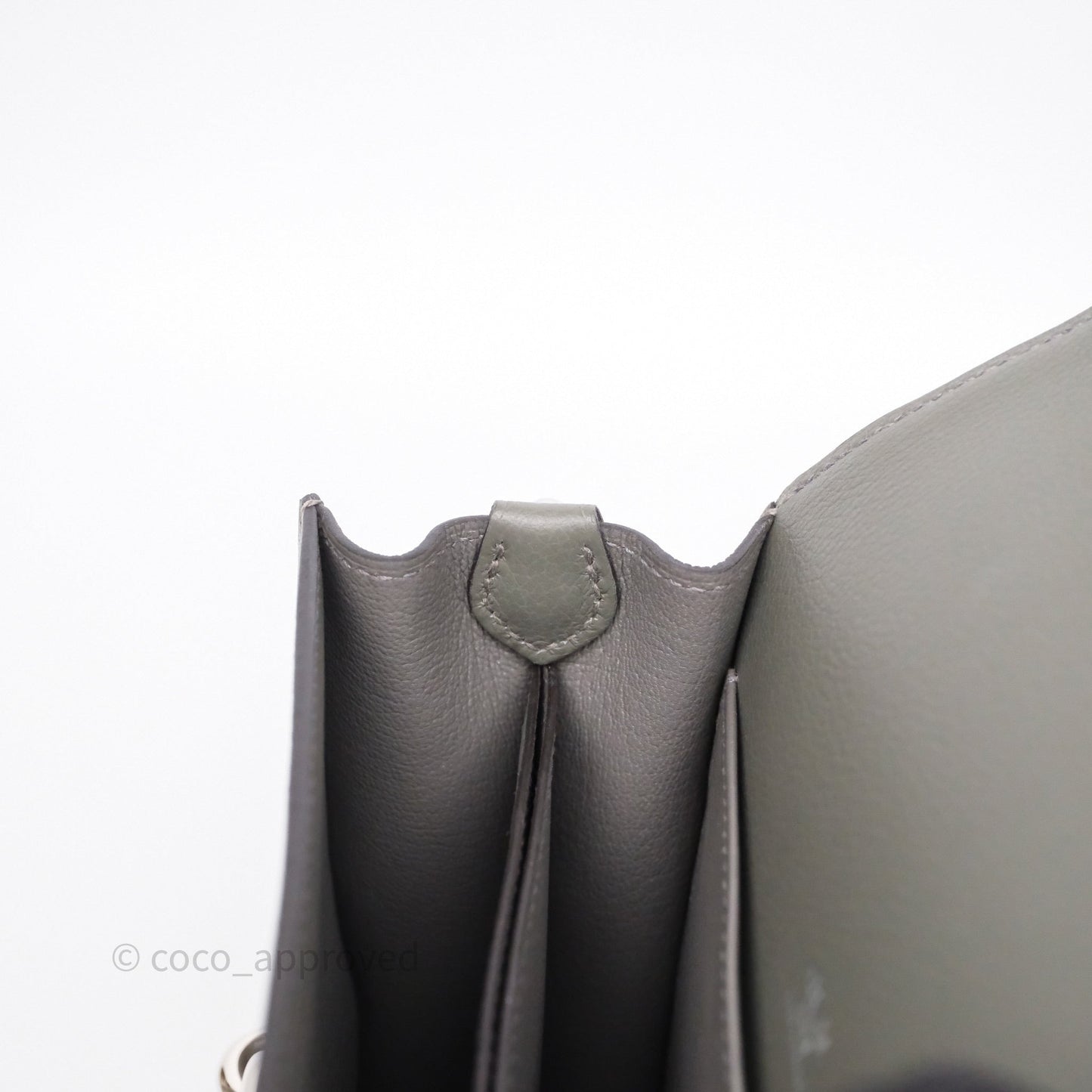 Hermès Roulis Mini 18 Gris Meyer 0L Evercolor Palladium Hardware