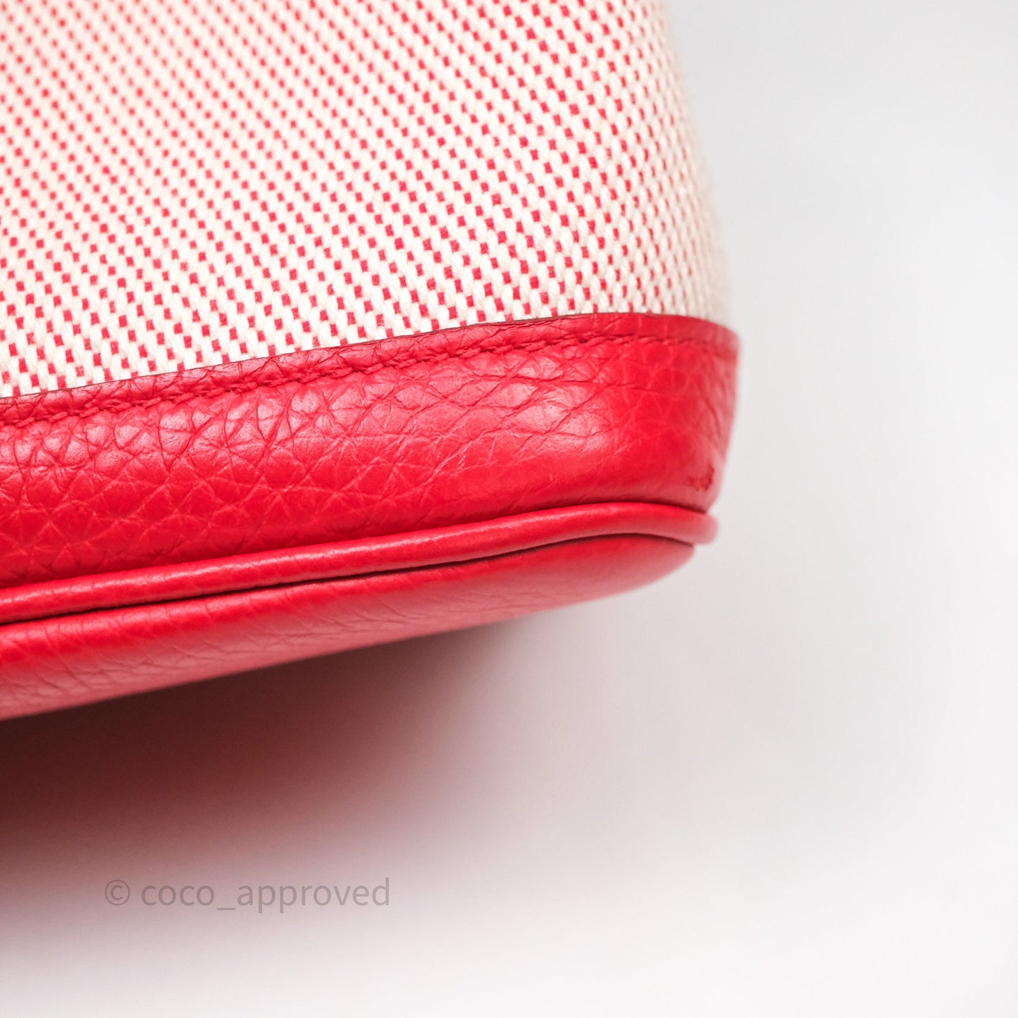 Hermès Garden Party 30 Canvas Rouge Grenade Palladium Hardware