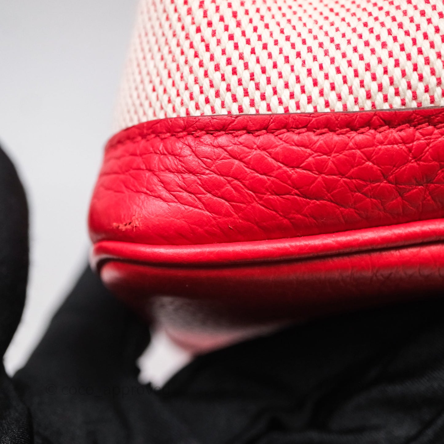 Hermès Garden Party 30 Canvas Rouge Grenade Palladium Hardware