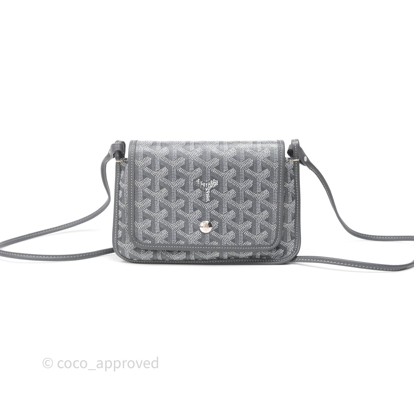 Goyard Plumet Pocket Wallet Grey Goyardine Canvas