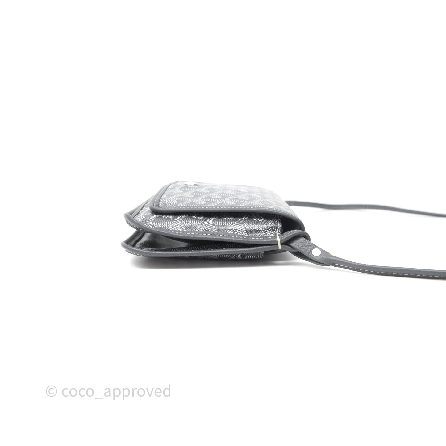Goyard Plumet Pocket Wallet Grey Goyardine Canvas