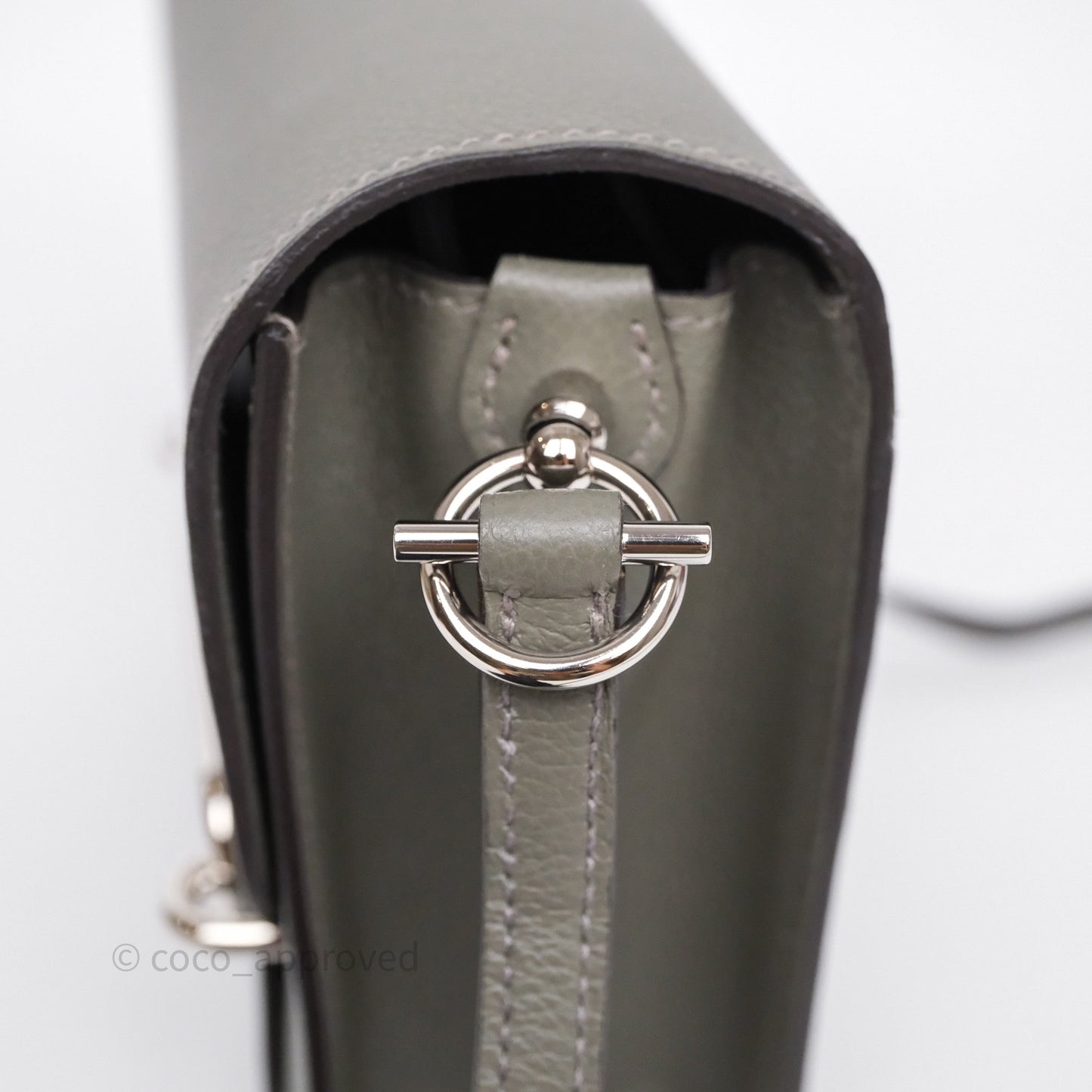 Hermès Roulis Mini 18 Gris Meyer 0L Evercolor Palladium Hardware