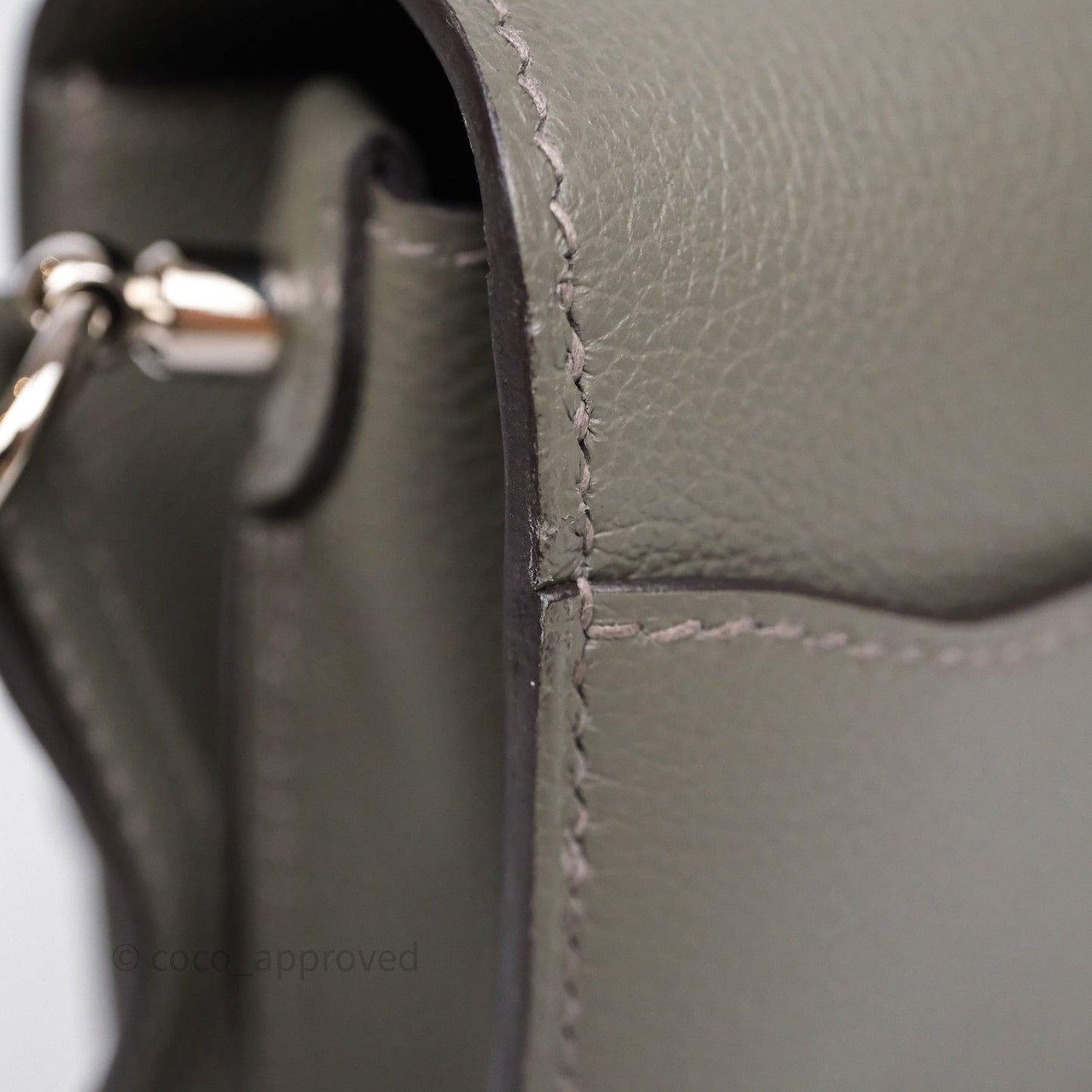 Hermès Roulis Mini 18 Gris Meyer 0L Evercolor Palladium Hardware