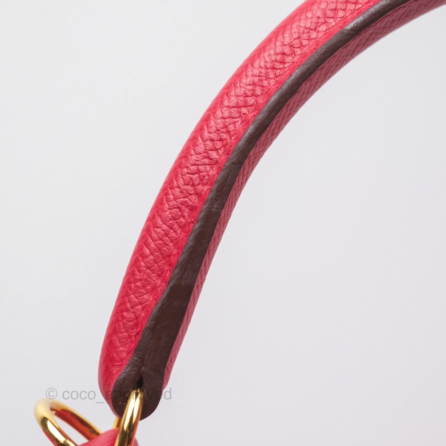 Hermès Kelly 32 Sellier Rouge Casaque Q5 Epsom Gold Hardware