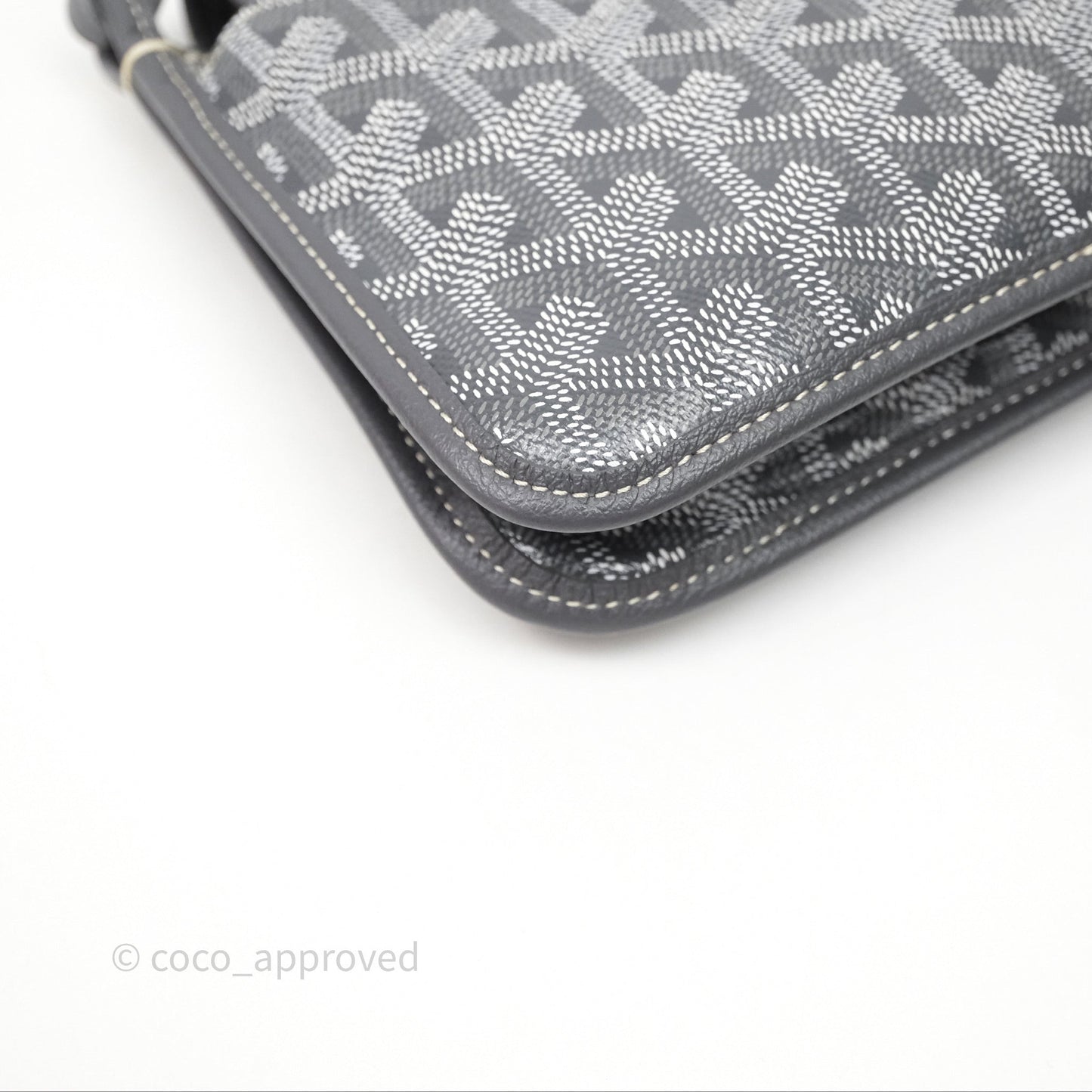 Goyard Plumet Pocket Wallet Grey Goyardine Canvas