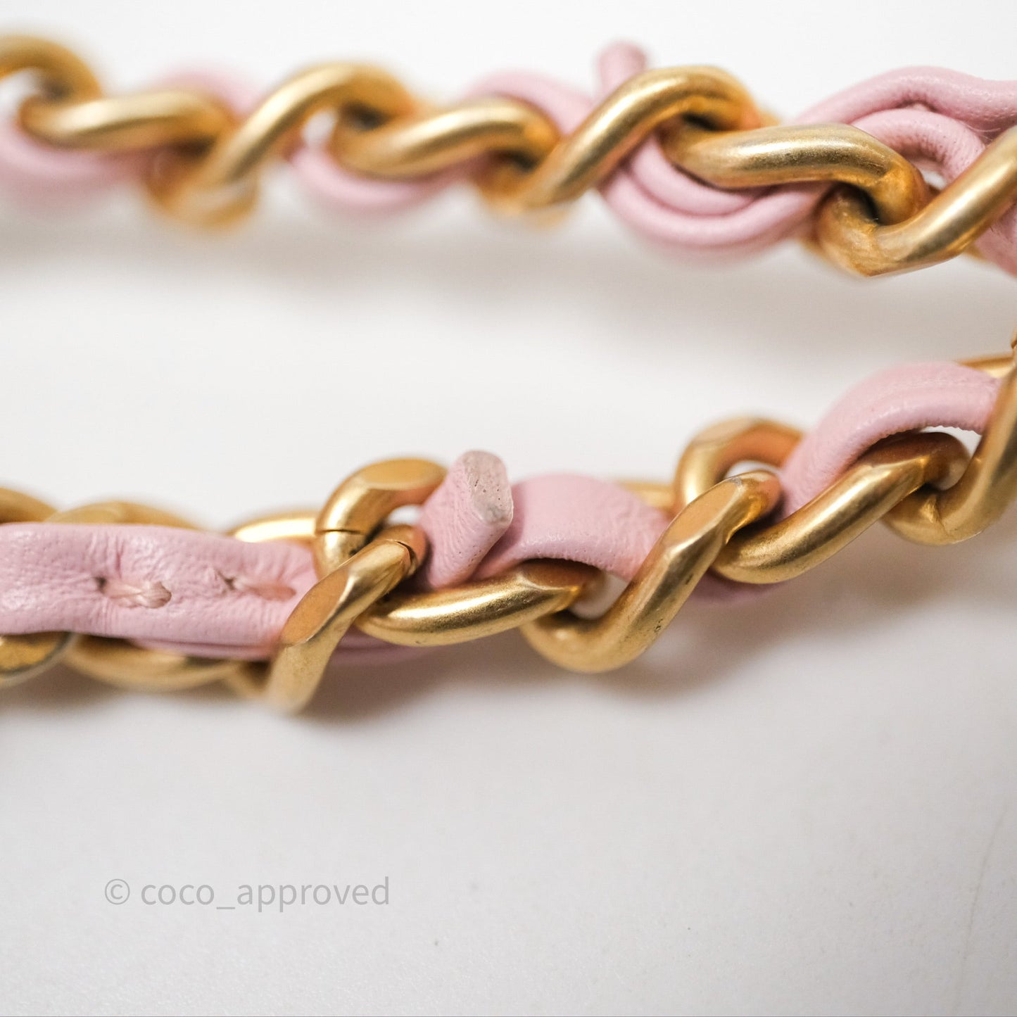 Chanel Pearl Crush Mini Square Quilted Dusty Pink Lambskin Aged Gold Hardware